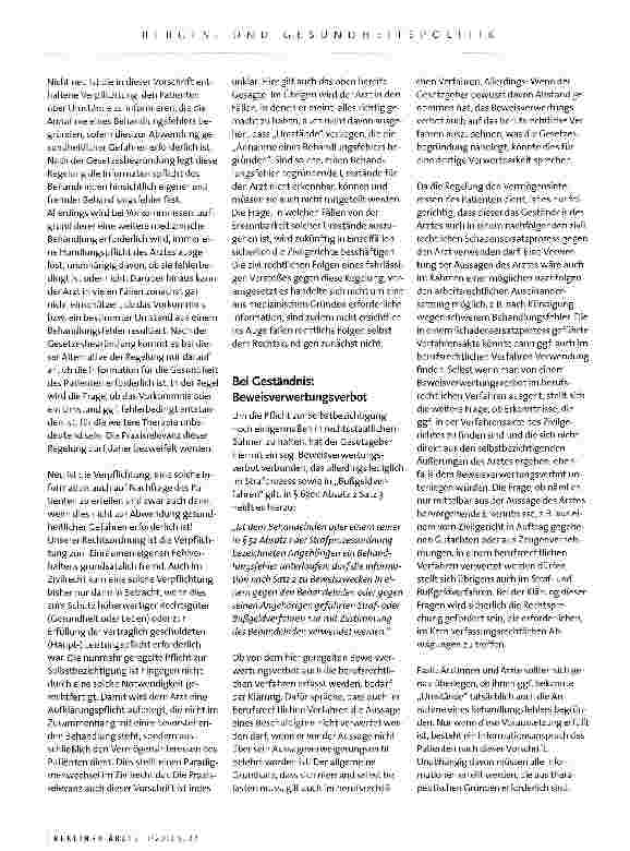 Vorschauseite 3: Patienten rechte im Gesetz - Teil 1