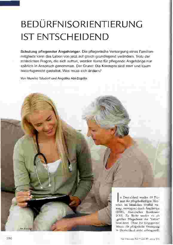Vorschauseite 1: BEDÜRFNISORIENTIERUNG IST ENTSCHEIDEND