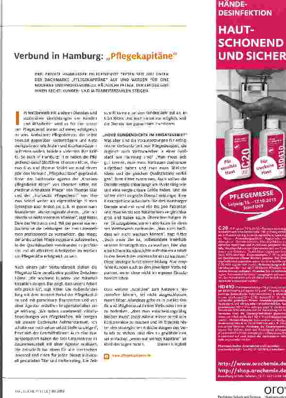 Vorschauseite 1: Verbund in Hamburg: „Pflegekapitäne