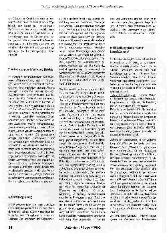 Vorschauseite 3: Ausbildungsbegleitung durch Theorie-Praxis-Vernetzung