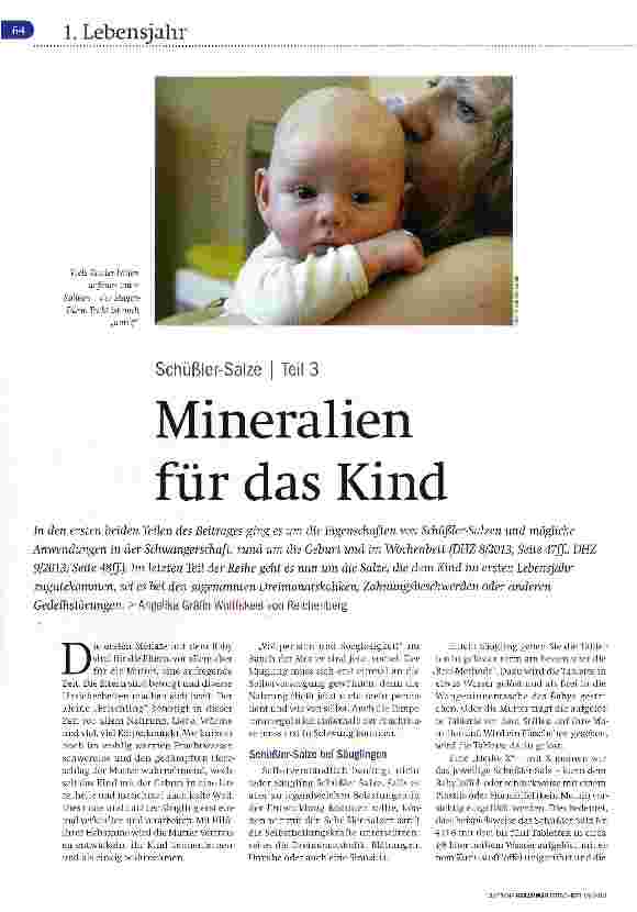 Vorschauseite 1: Schüßler-Salze Teil 3 Mineralien für das Kind