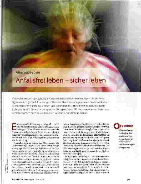 Vorschauseite 1: Anfallsfrei leben - sicher leben