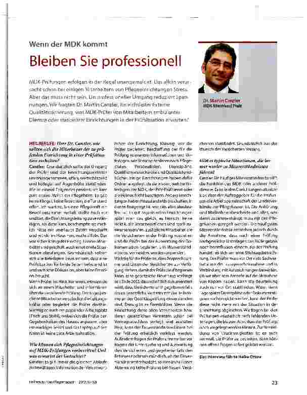 Vorschauseite 1: Bleiben Sie professionell