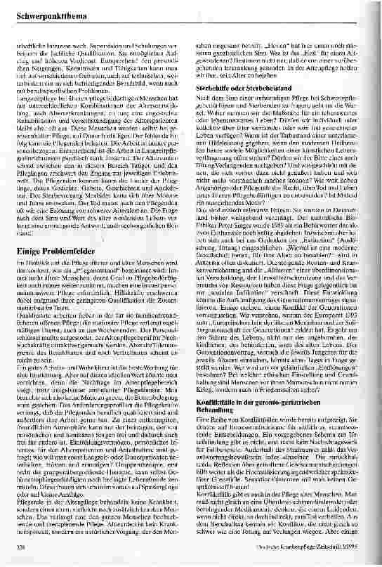 Vorschauseite 2: Sittliche Forderungen an die Pflege alter Menschen