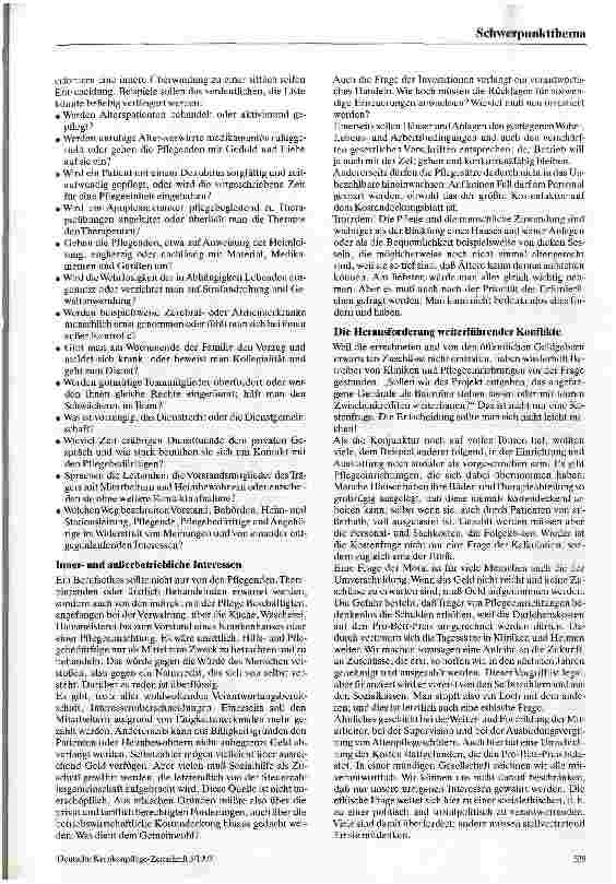 Vorschauseite 3: Sittliche Forderungen an die Pflege alter Menschen