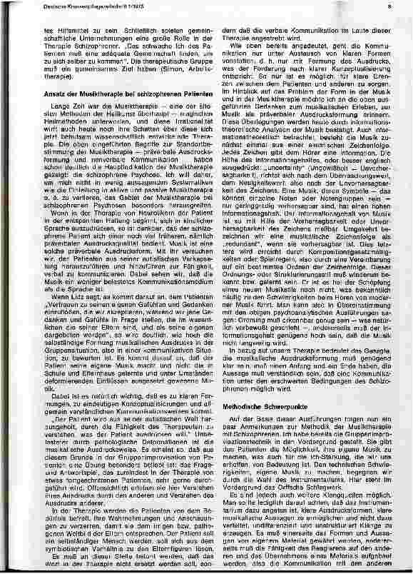 Vorschauseite 6: Musiktherapie - Grundlagen, Wirkweise und Indikationen