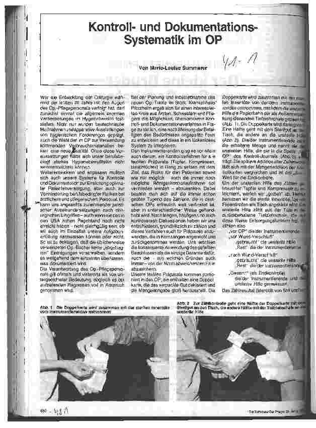 Vorschauseite 1: Kontrollund Dokumentationssysteme im OP