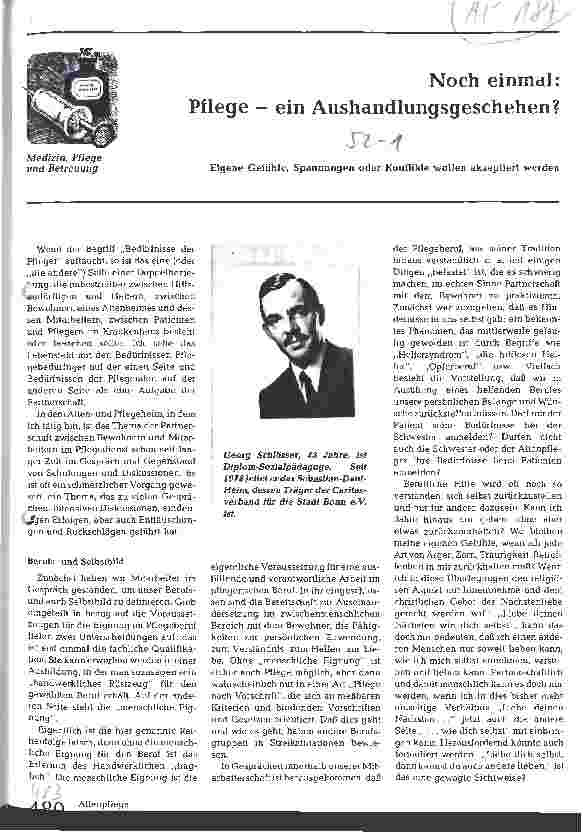 Vorschauseite 1: Noch einmal: Pflege - ein Aushandlungsgeschehen?