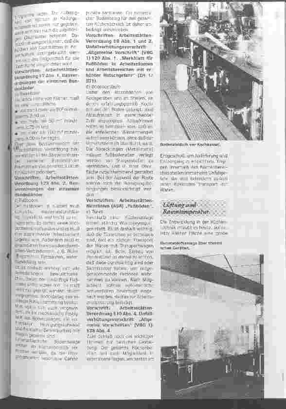 Vorschauseite 2: Planung für einen sicheren Arbeitsplatz Großküche Bauliche Gestaltung aus der Sicht des Arbeitsschutzes