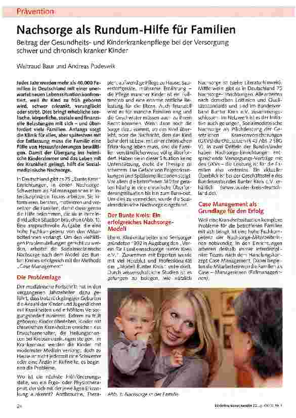 Vorschauseite 1: Nachsorge als Rundum-Hilfe für Familien