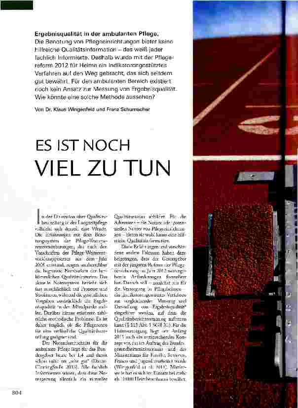 Vorschauseite 1: ES IST NOCH VIEL ZU TUN