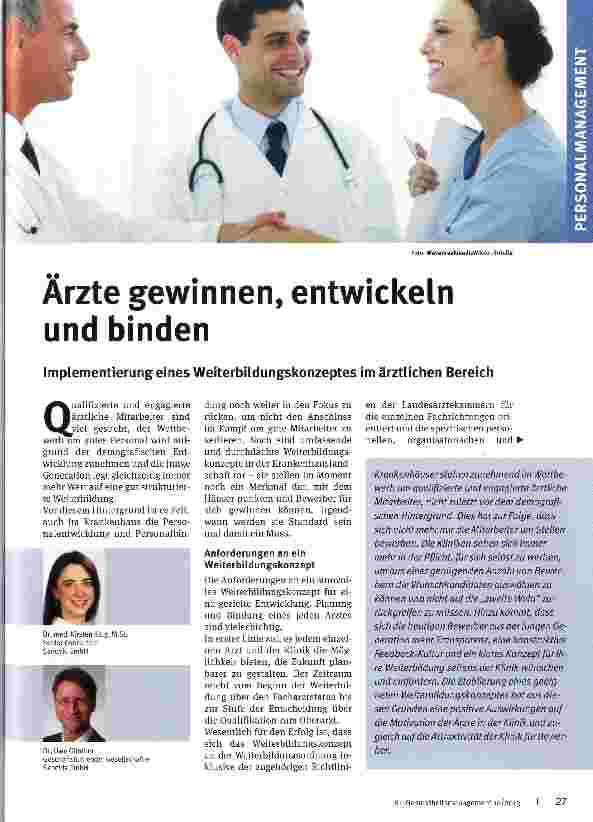 Vorschauseite 1: Ärzte gewinnen, entwickeln und binden