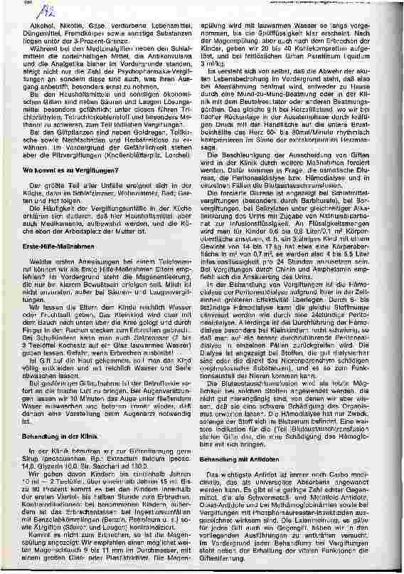 Vorschauseite 2: Beratung und Behandlung bei Vergiftungen