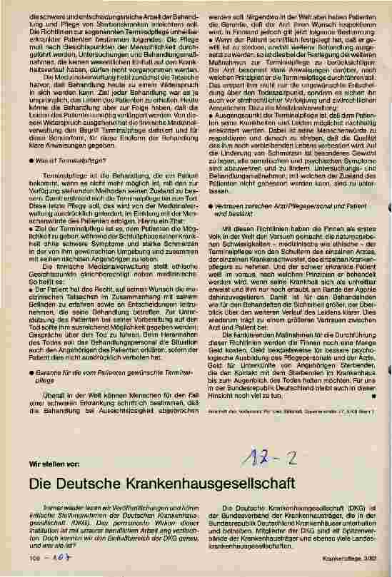 Vorschauseite 1: Die Deutsche Krankenhausgesellschaft