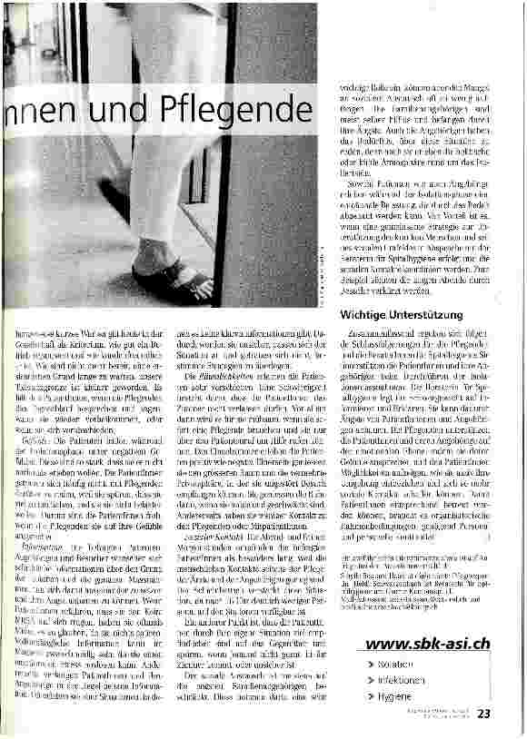 Vorschauseite 2: Ausnahmezustand für PatientInnen und Pflegende