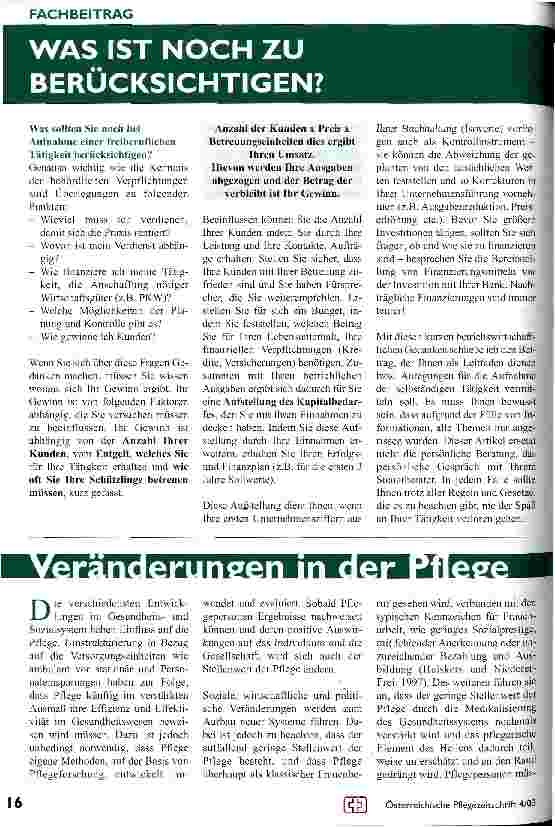 Vorschauseite 6: Endlich selbständig - was nun?