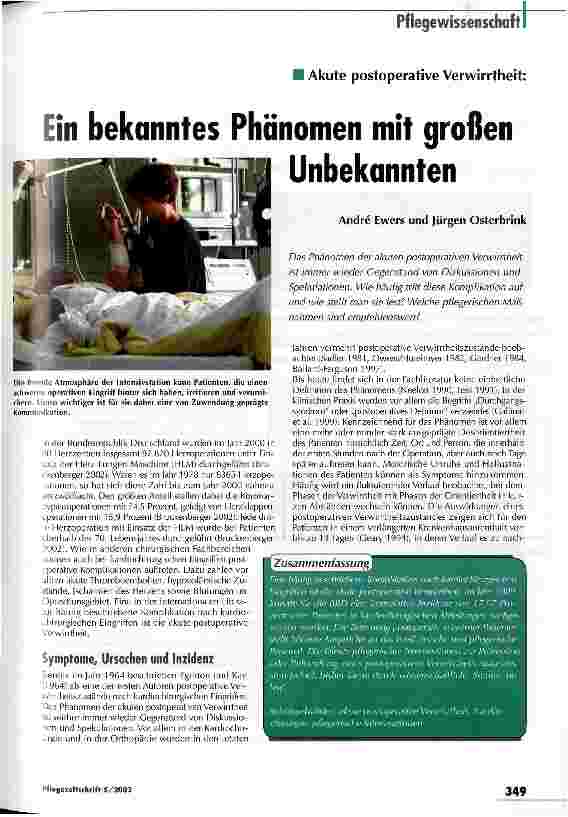 Vorschauseite 1: Ein bekanntes Phänomen mit großen Unbekannten