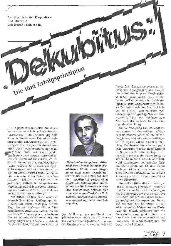 Vorschauseite 1: Dekubitus Die fünf Erfolgsprinzipien
