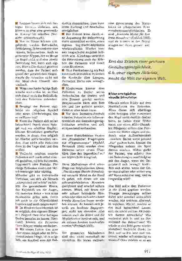 Vorschauseite 2: Umgebung gestalten auf der Intensivstation Raumgestaltung und visuelle Anregung aus Sicht der Basalen Stimulation, 2. Teil