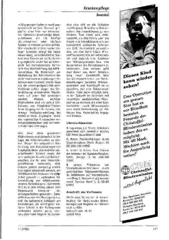 Vorschauseite 4: Infektionen bei Implantaten