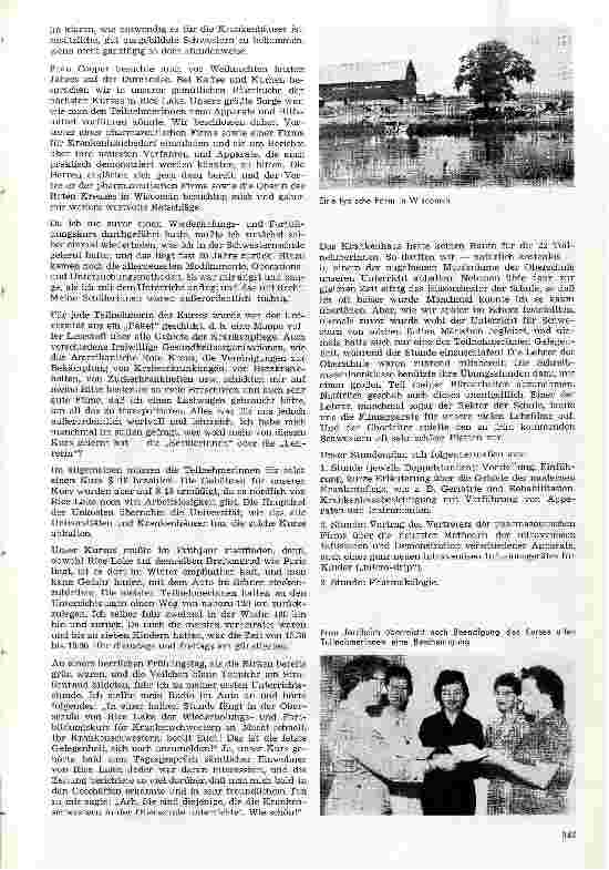 Vorschauseite 2: Ein Wiederholungsund Fortbildungskursus für ehemalige Krankenschwestern im nördlichen Wisconsin/USA