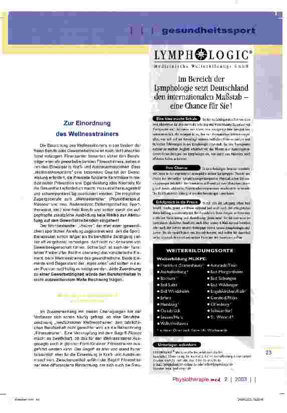 Vorschauseite 3: Relevante Aspekte und Risiken für den selbstständigen Physiotherapeuten