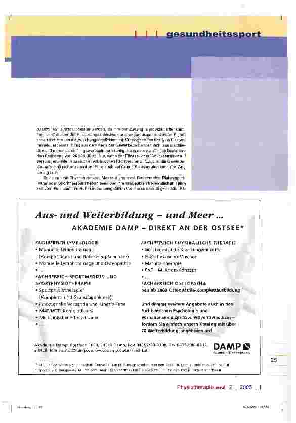 Vorschauseite 5: Relevante Aspekte und Risiken für den selbstständigen Physiotherapeuten