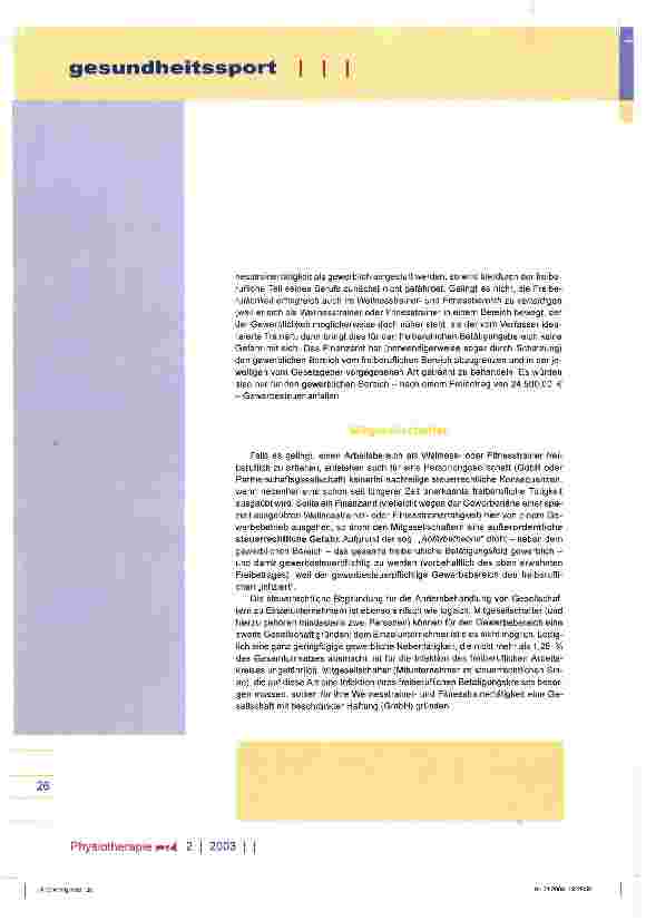 Vorschauseite 6: Relevante Aspekte und Risiken für den selbstständigen Physiotherapeuten