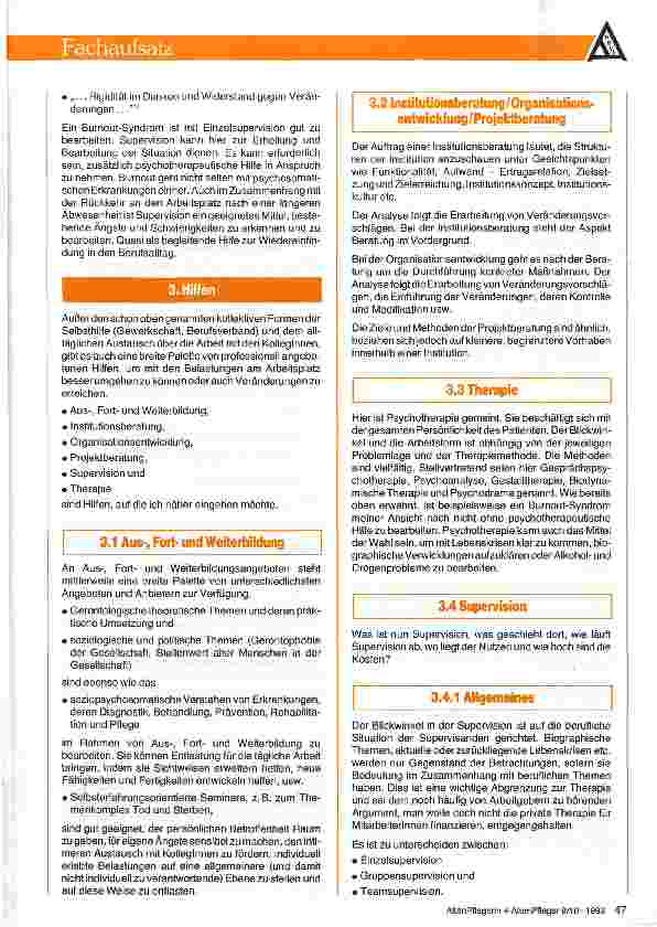 Vorschauseite 3: Supervision in der Altenpflege Begleitung in einem schwierigen Berufsalltag