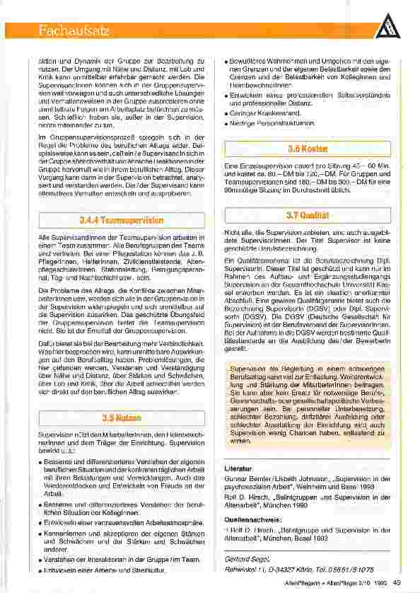 Vorschauseite 5: Supervision in der Altenpflege Begleitung in einem schwierigen Berufsalltag