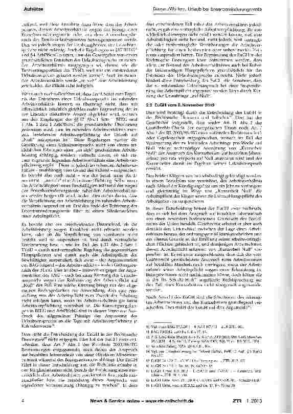 Vorschauseite 2: Urlaub bei Erwerbsminderungsrente - das Urteil des BAG vom 7. August 2012