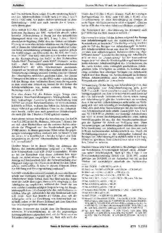 Vorschauseite 4: Urlaub bei Erwerbsminderungsrente - das Urteil des BAG vom 7. August 2012