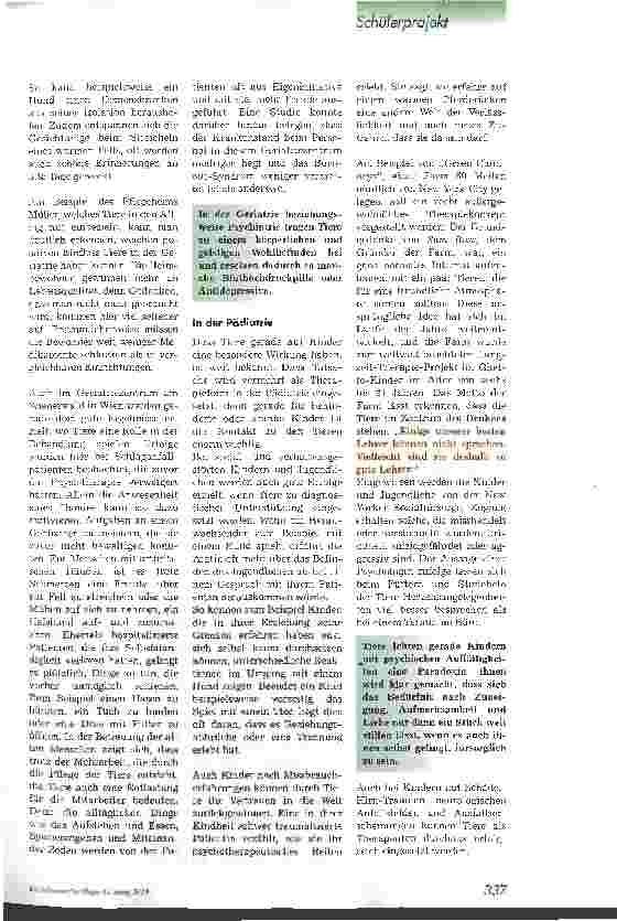 Vorschauseite 2: Tiere als Therapeuten