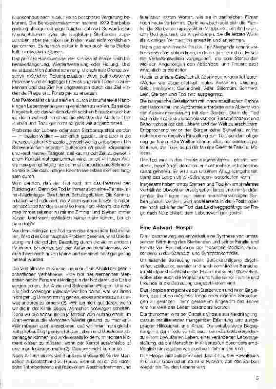 Vorschauseite 2: Lebenshilfe bis zum Tode - Hospizbewegung