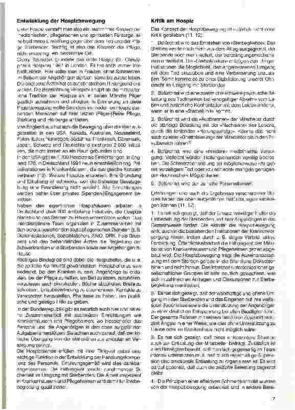 Vorschauseite 4: Lebenshilfe bis zum Tode - Hospizbewegung