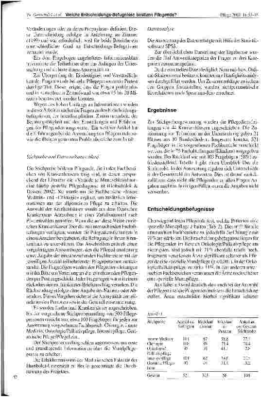 Vorschauseite 3: Welche Entscheidungs-Befugnisse besitzen Pflegende bei der Mundpflege?