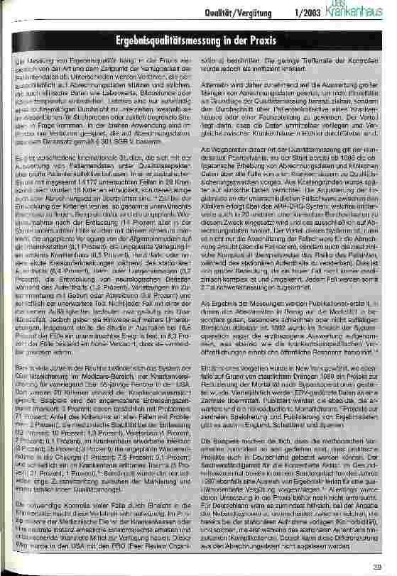 Vorschauseite 3: Qualitätsorientierte Vergütung im Krankenhaus