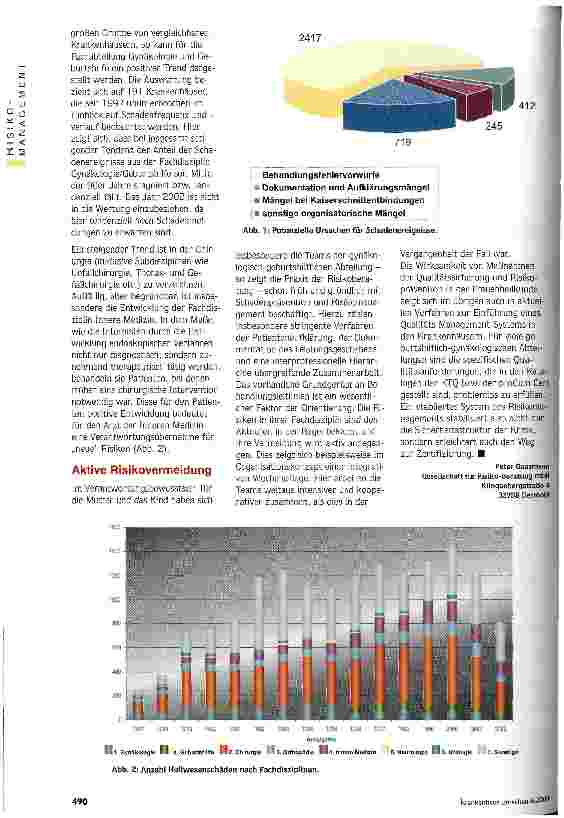 Vorschauseite 2: Prävention zeigt Wirkung Risikomanagement in der Gynäkologie und Geburtshilfe