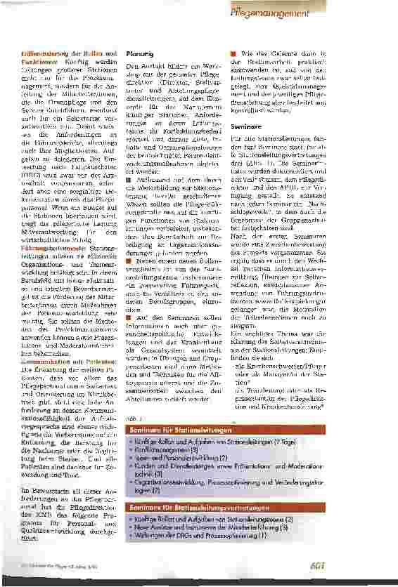 Vorschauseite 2: Zukunft der Führung in der Pflege Ein Projekt zur Personalund Qualitätsentwicklung