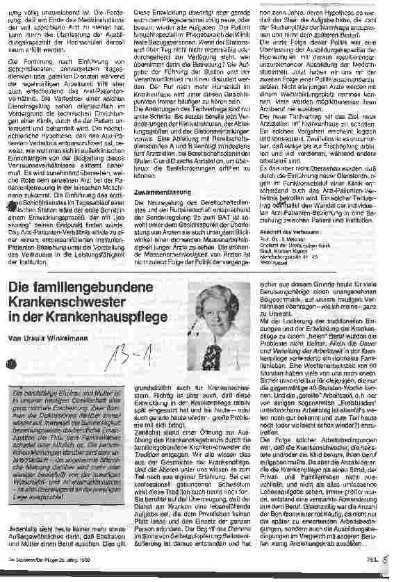 Vorschauseite 1: Die familiengebundene Krankenschwester in der Krankenhauspflege