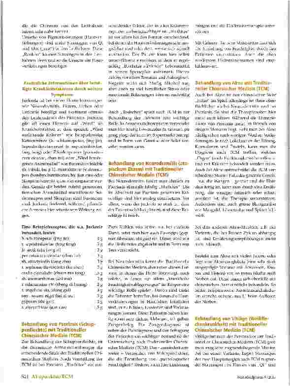 Vorschauseite 3: Behandlung von Hauterkrankungen mit Traditioneller Chinesischer Medizin (TCM)
