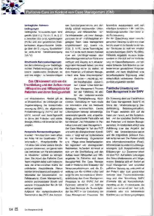 Vorschauseite 3: Palliative Care im Kontext von Case Management (CM)
