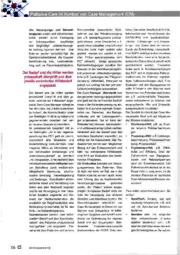 Vorschauseite 5: Palliative Care im Kontext von Case Management (CM)