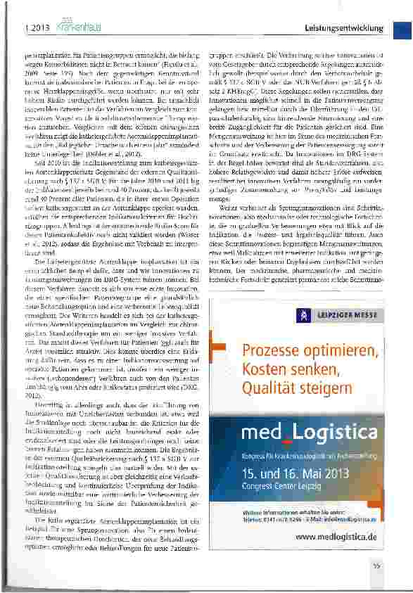 Vorschauseite 6: Mengenentwicklung im Krankenhaus - die Fakten sprechen lassen