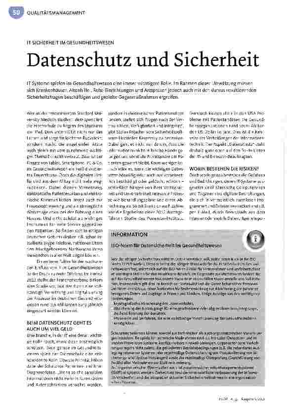 Vorschauseite 1: Datenschutz und Sicherheit