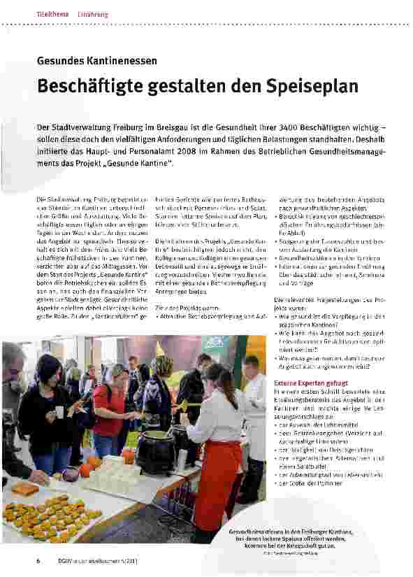 Vorschauseite 1: Beschäftigte gestalten den Speiseplan