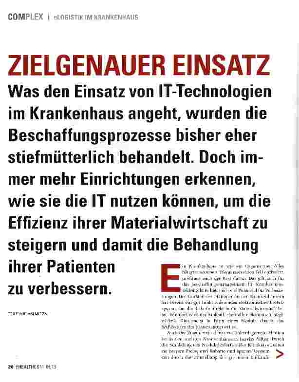 Vorschauseite 1: ZIELGENAUER EINSATZ