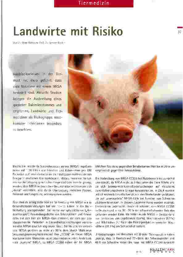 Vorschauseite 1: Landwirte mit Risiko