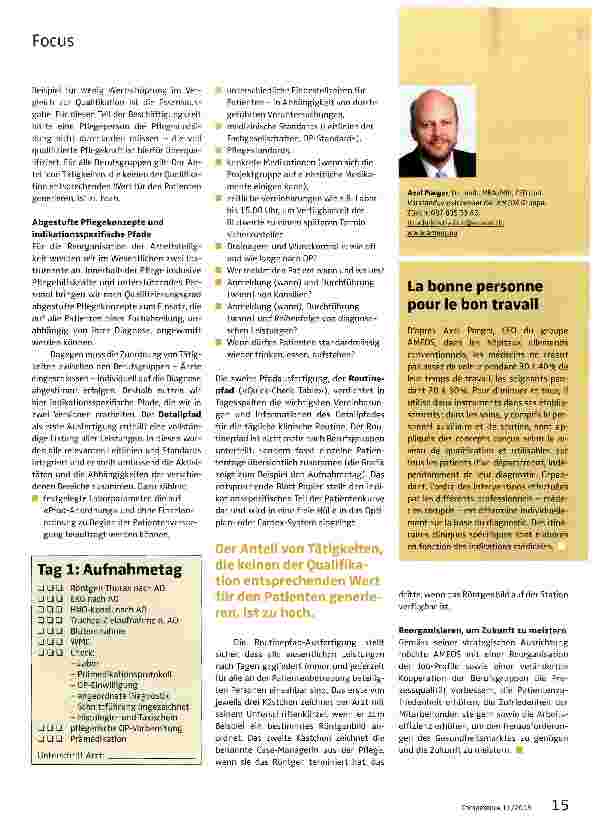 Vorschauseite 2: Wichtig ist, dass das Personal seiner Qualifikation entsprechend arbeitet