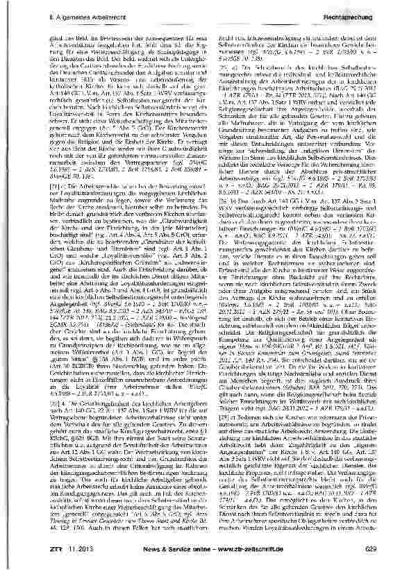 Vorschauseite 3: Kündigung wegen Kirchenaustritts
